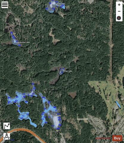 Prior Lake depth contour Map - i-Boating App - Satellite