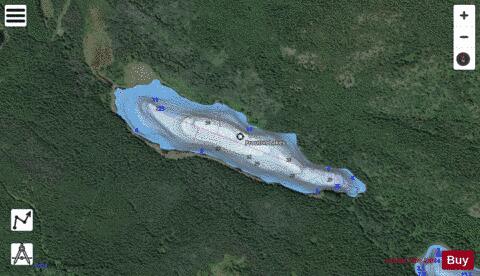 Prouton Lakes B depth contour Map - i-Boating App - Satellite