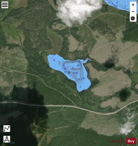 Provis Lake depth contour Map - i-Boating App - Satellite