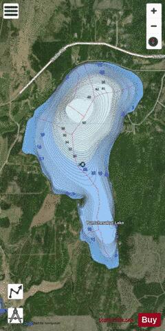 Puntchesakut Lake depth contour Map - i-Boating App - Satellite