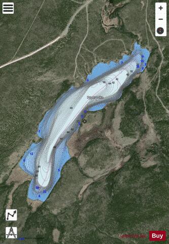 Pyper Lake depth contour Map - i-Boating App - Satellite