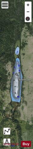 Rampart Lake depth contour Map - i-Boating App - Satellite