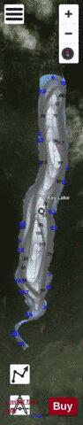 Ray Lake depth contour Map - i-Boating App - Satellite