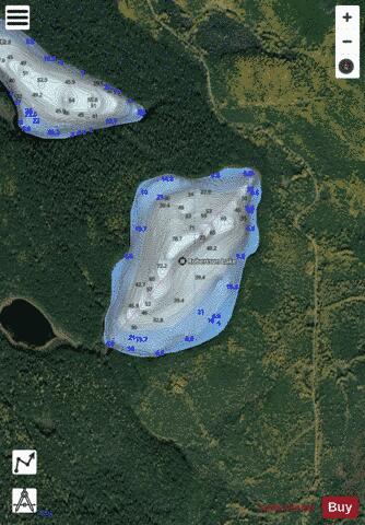 Robertson Lake depth contour Map - i-Boating App - Satellite