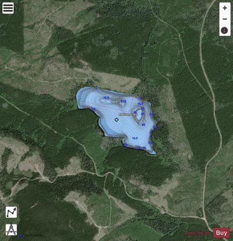 Robison Lake depth contour Map - i-Boating App - Satellite