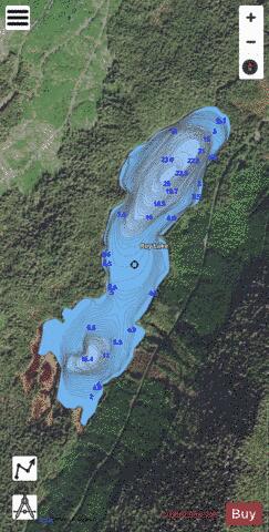 Roy Lake depth contour Map - i-Boating App - Satellite