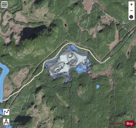 Sara Lake depth contour Map - i-Boating App - Satellite