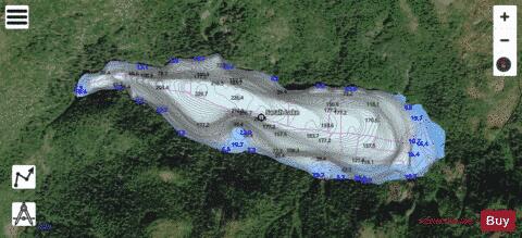 Sarah Lake depth contour Map - i-Boating App - Satellite