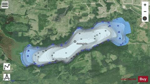 Saxton Lake depth contour Map - i-Boating App - Satellite