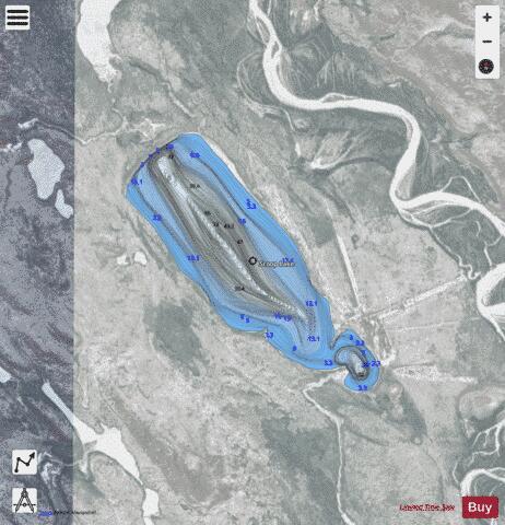 Scoop Lake depth contour Map - i-Boating App - Satellite