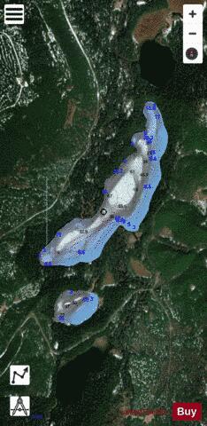 Shandy Lake depth contour Map - i-Boating App - Satellite