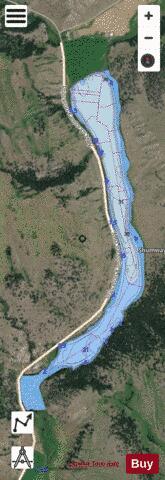 Shumway Lake depth contour Map - i-Boating App - Satellite
