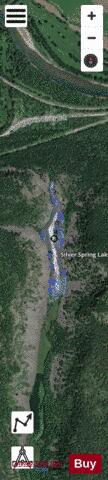 Silver Spring Lake depth contour Map - i-Boating App - Satellite