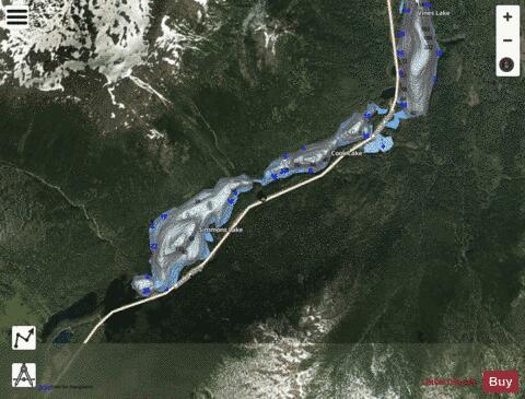 Simmons Lake depth contour Map - i-Boating App - Satellite