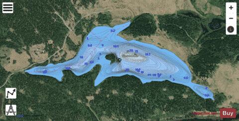 Simon Lake depth contour Map - i-Boating App - Satellite