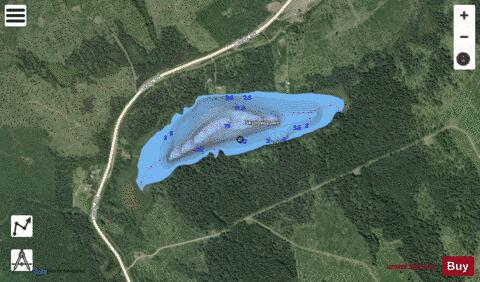 Skulow Lake depth contour Map - i-Boating App - Satellite