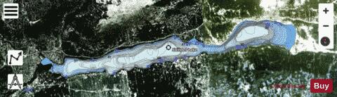 Slender Lake depth contour Map - i-Boating App - Satellite