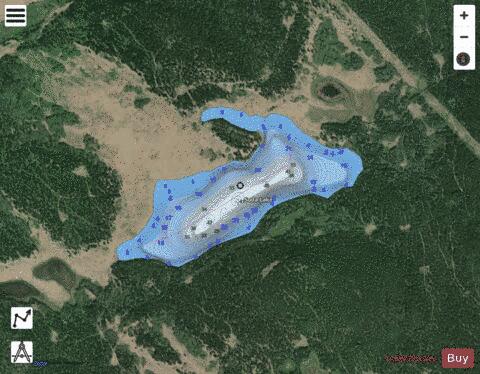 Soda Lake depth contour Map - i-Boating App - Satellite
