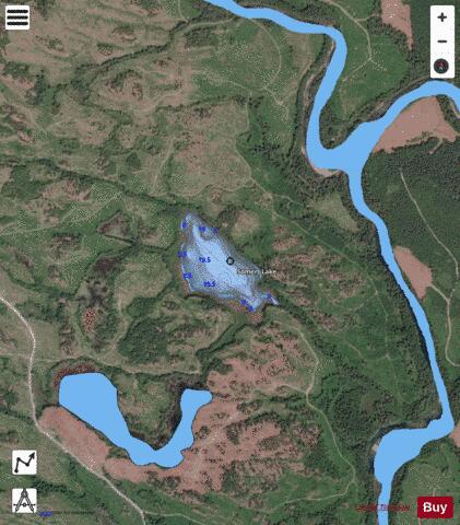 Sumner Lake depth contour Map - i-Boating App - Satellite