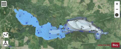 Spout Lake depth contour Map - i-Boating App - Satellite