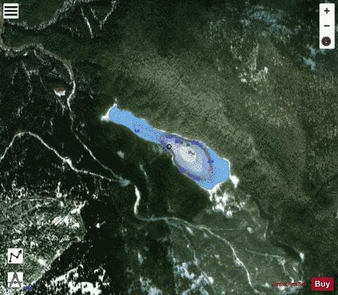 Spruce Lakes depth contour Map - i-Boating App - Satellite