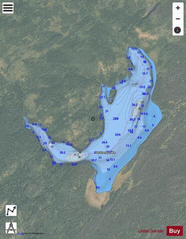 Squiness Lake depth contour Map - i-Boating App - Satellite