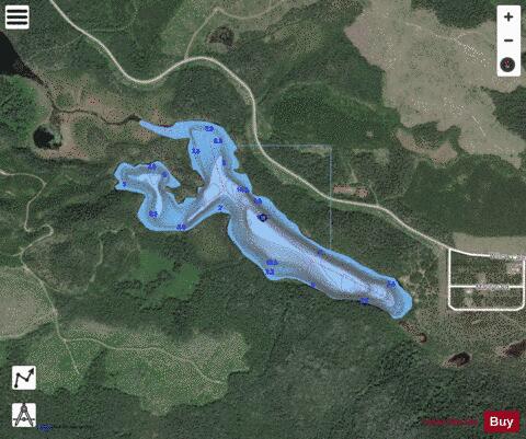 St Marie Lake East depth contour Map - i-Boating App - Satellite