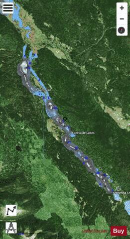 Spectacle - Swan Lake depth contour Map - i-Boating App - Satellite