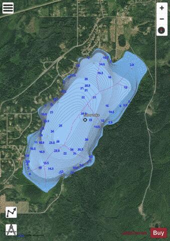 Tabor Lake depth contour Map - i-Boating App - Satellite