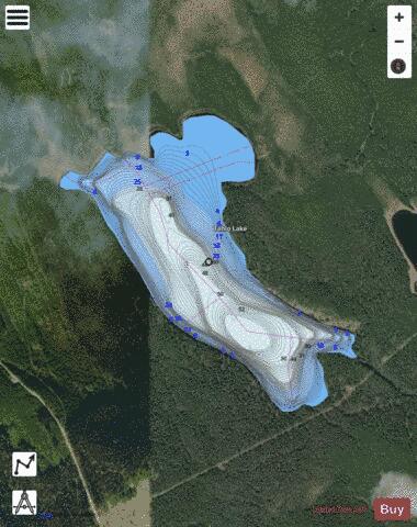 Tahlo Lake depth contour Map - i-Boating App - Satellite