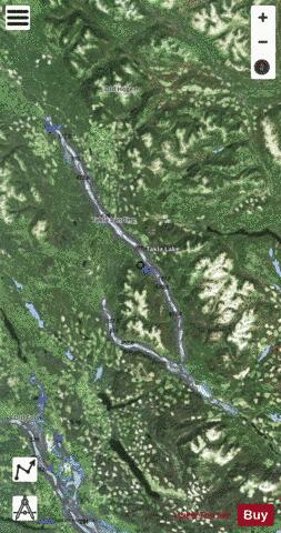 Takla Lake depth contour Map - i-Boating App - Satellite