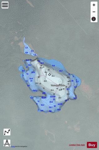 Tamasgale Lake depth contour Map - i-Boating App - Satellite