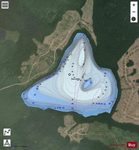 Tasa Lake depth contour Map - i-Boating App - Satellite