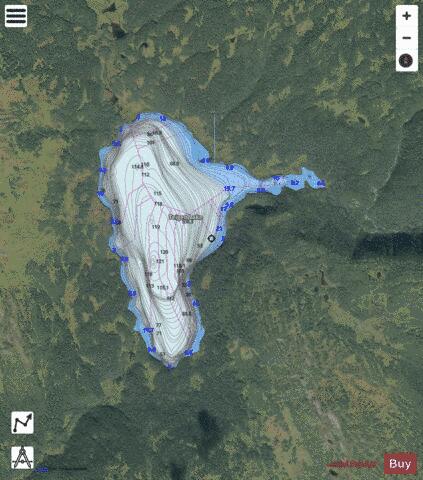 Teigen Lake depth contour Map - i-Boating App - Satellite