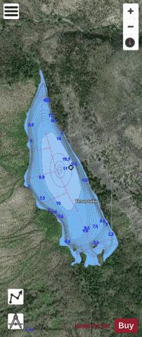 Tenas Lake depth contour Map - i-Boating App - Satellite