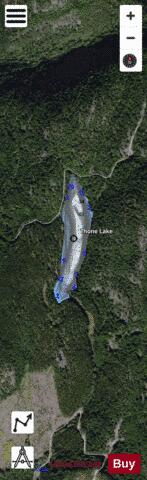Thone Lake depth contour Map - i-Boating App - Satellite