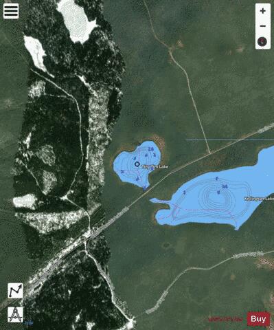 Tiny Tim Lake depth contour Map - i-Boating App - Satellite