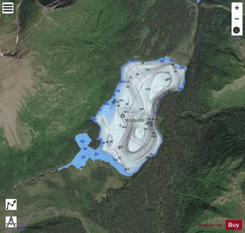 Todagin Lake depth contour Map - i-Boating App - Satellite
