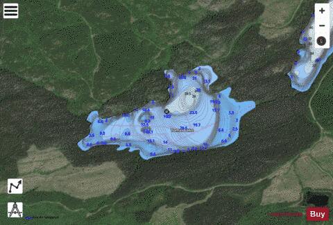 Tomas Lake depth contour Map - i-Boating App - Satellite