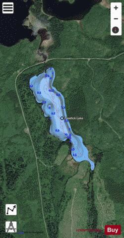 Toodick Lake depth contour Map - i-Boating App - Satellite