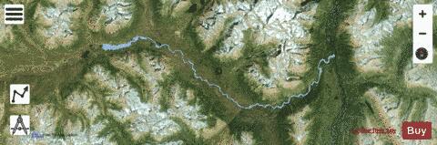 Toodoggone Lake depth contour Map - i-Boating App - Satellite