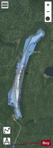 Trapping Lake depth contour Map - i-Boating App - Satellite