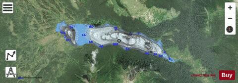Trimble Lake depth contour Map - i-Boating App - Satellite