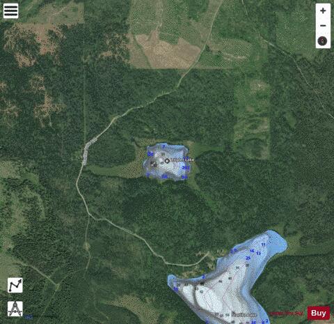 Triplet Lake depth contour Map - i-Boating App - Satellite