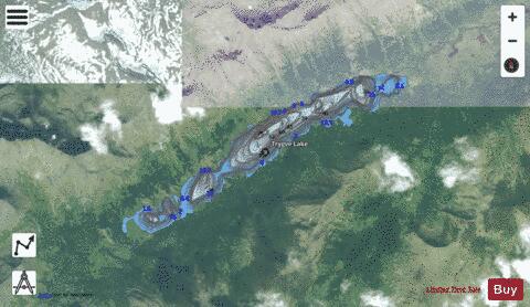 Trygve Lake depth contour Map - i-Boating App - Satellite