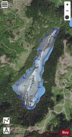 Tsable Lake depth contour Map - i-Boating App - Satellite