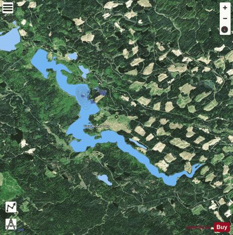 Tsebaitlohkeh Lake depth contour Map - i-Boating App - Satellite