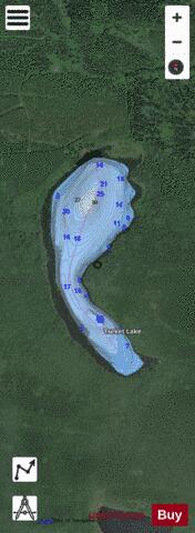 Tseket Lake depth contour Map - i-Boating App - Satellite