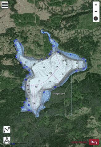 Tsichgass Lake depth contour Map - i-Boating App - Satellite