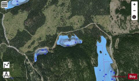 Tulip Lake depth contour Map - i-Boating App - Satellite